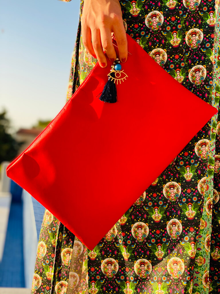 [Θ e l i m a.]         Handmade Leather Bag  *Red