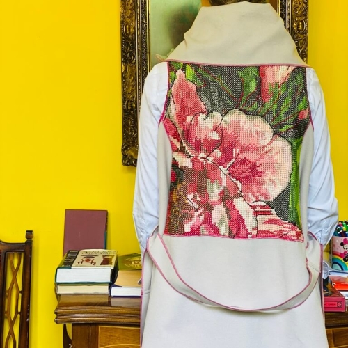      Sleeveless Coat with handmade embroidery Design   *Fuchsia beauty