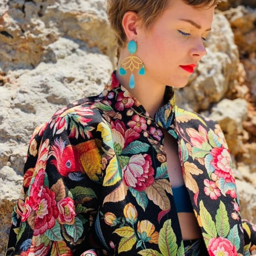 Short jacket   *Parrots in the jungle