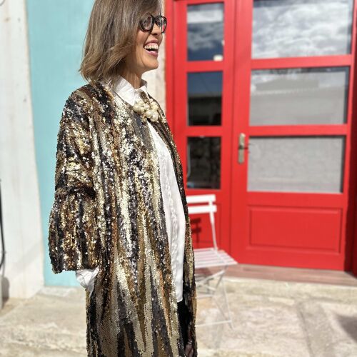 Rock & roll  sequins coat 
