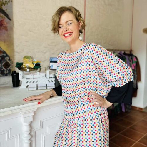 Top /trousers set *Happy dots  (onesize)