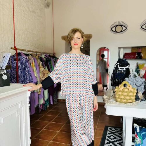 Top /trousers set *Happy dots  (onesize)
