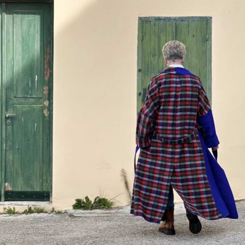  Light coat *Musa Plaid / blue 