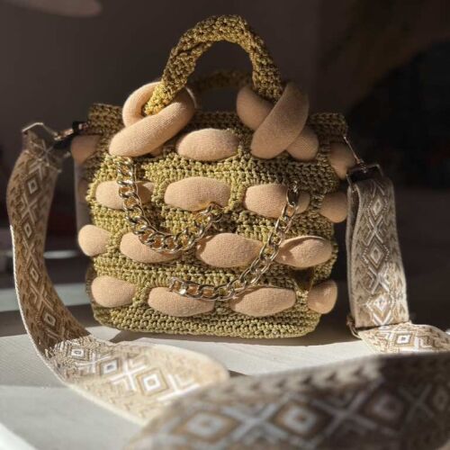 THE BAG /small in beige gold 